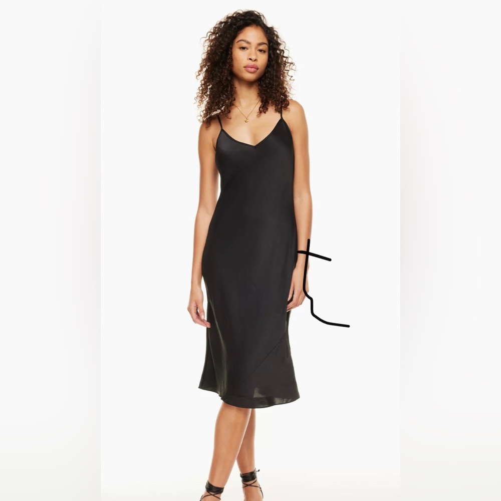Wilfred. Only Slip Midi Dress. Black. XS